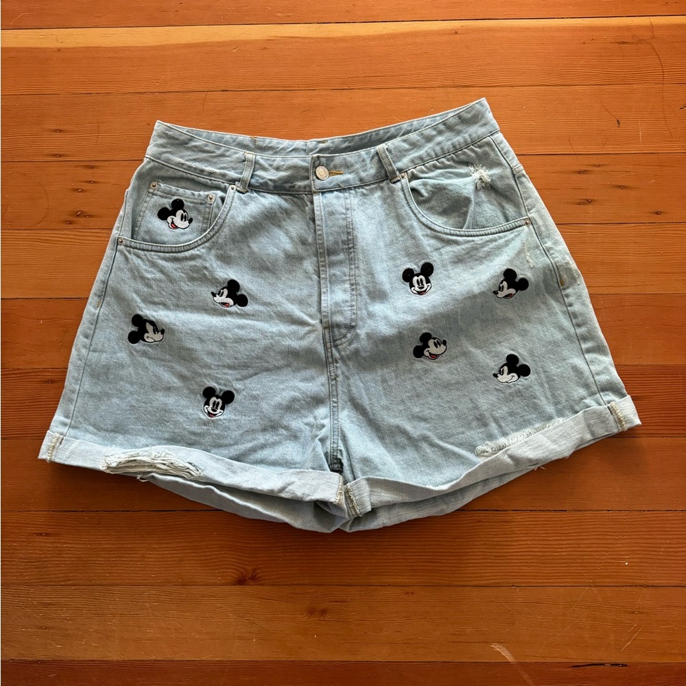 Zara Mickey Denim Jean Shorts Size 10